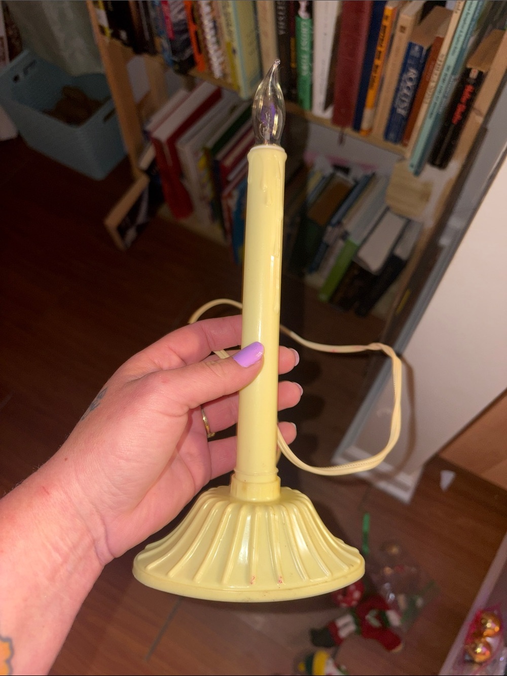 Yellow Electric Candle Table Decor - Unbranded
